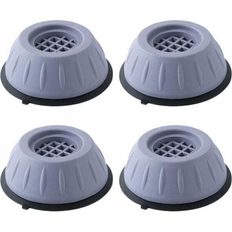 Lot de 4 tapis anti-vibrations pour machine à laver, en caoutchouc antidérapant, absorbant les chocs et réduisant le bruit, adaptés aux machines à laver et aux réfrigérateurs, hauteur 4 cm (1/4)