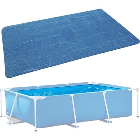 Rechteckige, isolierende Solar-Poolabdeckung zur Beheizung von Aufstell- und Einbaupools, 220 x 150 cm (1/5)