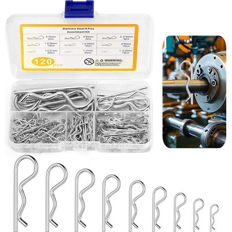 120 Pièces Goupilles Fendues, Goupilles de Retenue 1-4mm (1/5)