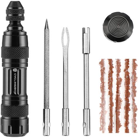 Kit de réparation de Roues, kit d'outils Tubeless, kit d'outils de réparation de pneus Tubeless pour vélo de Route, VTT, pneus de vélo de Route (1/5)