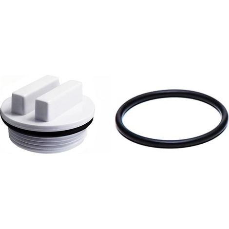 Lot de 6 couvercles de vidange de filtre de piscine 3,8 cm MIP pour Pentair Sta-Rite, accessoires de piscine hors-sol plm S7M (noir) (1/5)