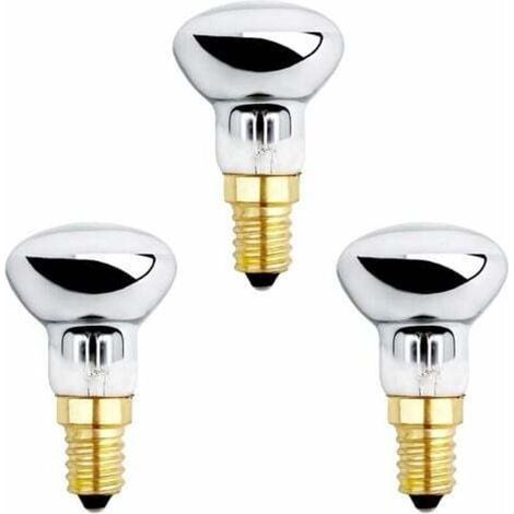 Lot de 3 ampoules à lave E14 R39 25 W, à intensité variable, blanc chaud 2600 K, 250 lm, petite ampoule à réflecteur pour lumières à bulles chauffées, lumières de fusée, lampes flash (1/4)