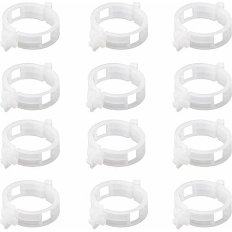 Plant Clips Plant Holder for Vegetables Tomatoes and Vine Plants Set of 100 Reusable White Plastic Plant Clips for Small and Large Shoots and Climbing Plants White (1/5)