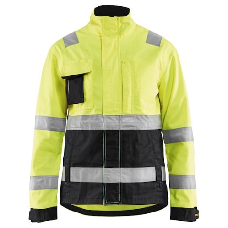 Giacca da lavoro alta visibilità donna 4903 - Giallo fluorescente/Nero XXXL (1/3)