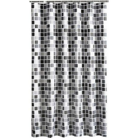 Rideau de douche 200x240 cm (LxH), anti-moisissure antibactérien hydrofuge doublure des rideaux de douche tissu polyester doux Rideaux de bain rideau fait de beaux motifs pour salle de bain toilette (1/3)