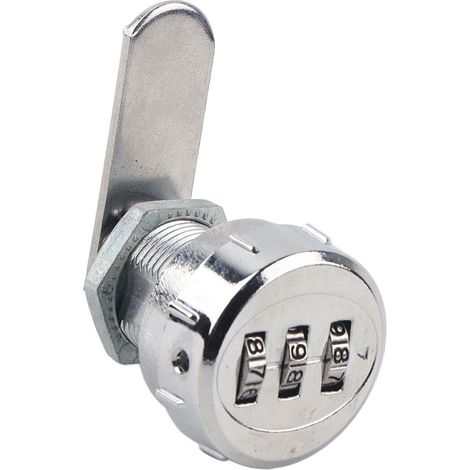 Armoire à came à combinaison à 3 chiffres en alliage de zinc argenté, serrure de sécurité à code par mot de passe pratique n° 1 (1/5)