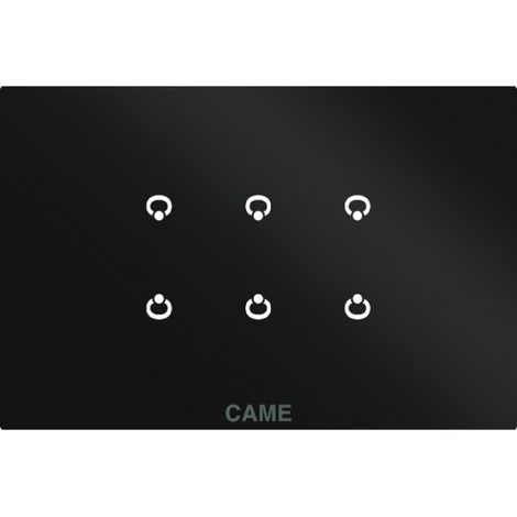 OH/6ITC BK MOD. 6 entr. Sur plaque noire CAME 67600490 (1/2)