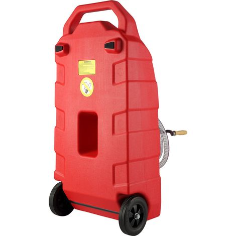 Caddy Carburant 16 Gallons, 7,8 L/min, Réservoir Portable avec Pompe Manuelle et Roues en Caoutchouc, pour Essence, Diesel, Huile Moteur, Voiture, Tondeuse, Tracteur, Bateau, Moto (1/5)