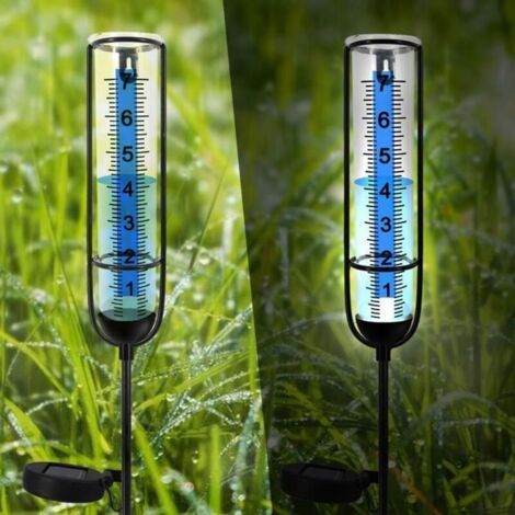 Bardusch - Pluviomètre de jardin 21,3 cm - Plastique avec piquet en métal (extérieur/amovible - Mesure précise des pelouses) (1/4)