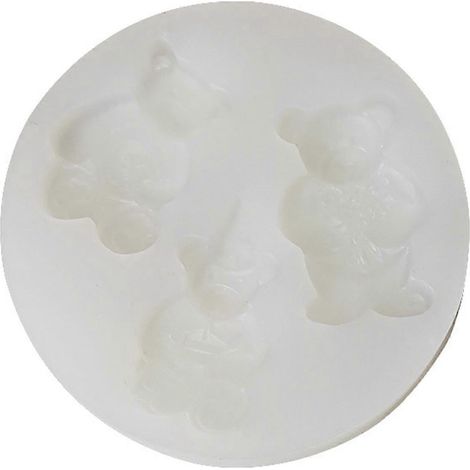 3D Mini-Bärenform zum Selbermachen von handgemachter Seife und Fondant-Schokolade (1/5)