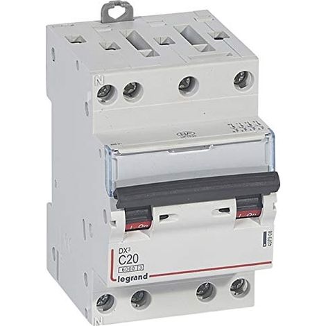 DX 6000 LEISTUNGSSCHALTER -VIS/VIS- 4P- 400V-20A-10KA-COURBEC-D PART-COMB HX OPTI 4P LEGRAND LEG407908