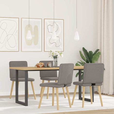 Maison Exclusive - Sedie da Pranzo 4 pz Tortora in Tessuto