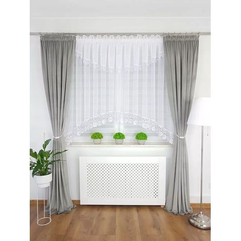 Rideau en dentelle guipure 400 x 160, dentelle guipure florale (1/5)