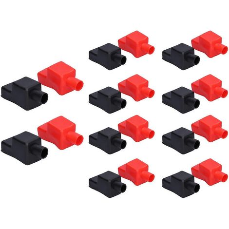 10er-Set Batteriepolabdeckungen, Gummischutzhüllen, flexible Batteriepolkappen