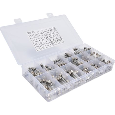 Coffret de 250 fusibles et tubes fusibles automobiles de 1 à 20 A (1/5)