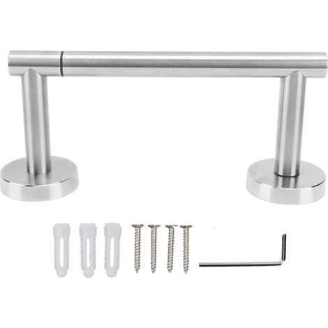 Porte-rouleaux d'essuie-tout en acier inoxydable antirouille, robuste et supportant une grande capacité de charge, pour la cuisine et la salle de bain. Finition brossée. (1/5)