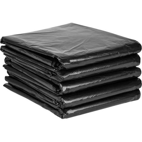 50 sacs à poubelle noirs grand format haute capacité plastique épais jetables pour hôtel et commerce (1/4)