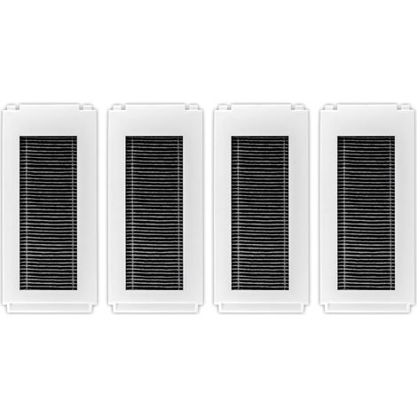 4 Pièces - Filtre HEPA - Accessoire Aspirateur Robot - Filtration 99,9% - Compatible ECOVACS DEEBOT N30 Omni N30 Pro Omni - Blanc (1/5)