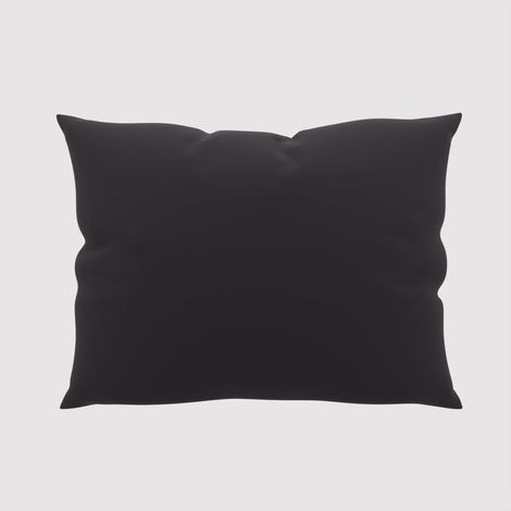 Taie d'oreiller unie 50x70 cm ZZZ noir