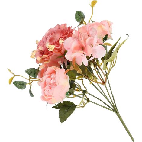 Künstliche Blumen und naturgetreue Seidenrosen in leuchtenden Farben für Tisch- und Fensterbankdekoration (1/5)