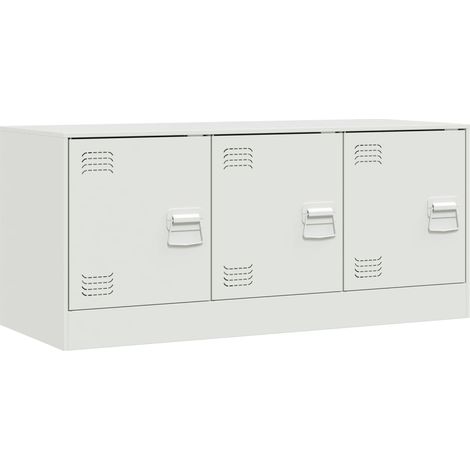 Mobile TV multimediale scaffale per televisione televisione buffet sala da pranzo soggiorno camera da letto 99 x 39 x 44 cm acciaio bianco 020026368