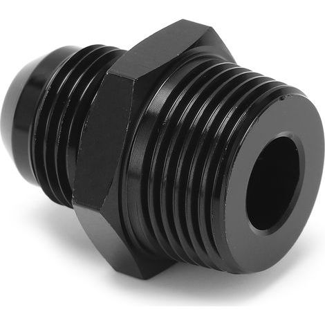 Gerader Adapter für 10 AN-Kraftstoffschlauch auf 3/4 NPT-Schlauchanschluss aus schwarz eloxiertem 6061-T6-Aluminium (1/5)
