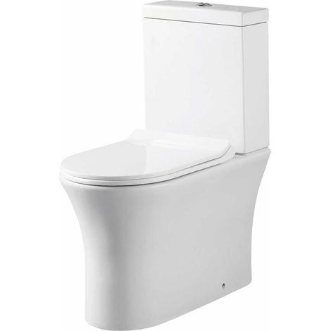 Orbit Viva Comfort Height Close Coupled Rimless Pan Push Button Cistern - Excluding Seat (1/4)