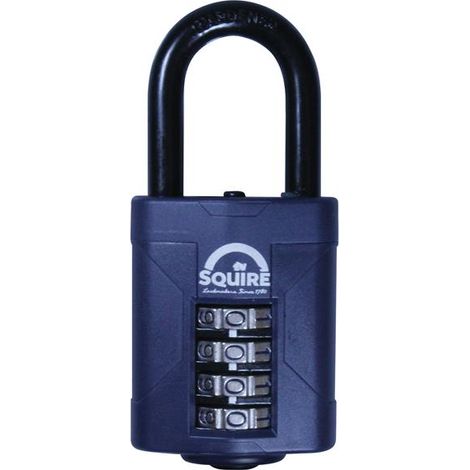 Squire CP5015BX CP50/1.5 4-Wheel Combination Padlock with 50mm Long Shackle and 38mm Body - Boxed