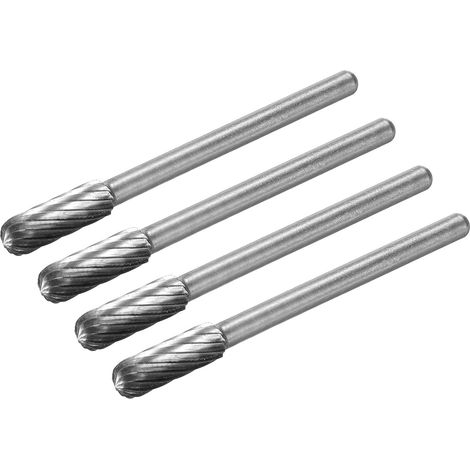 4 Pcs Fraises Rotatives en Carbure de Tungstène Tige de 1/8" (1/5)