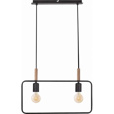 Lampada a sospensione Candellux Frame nera 2xE27 110cm (1/4)