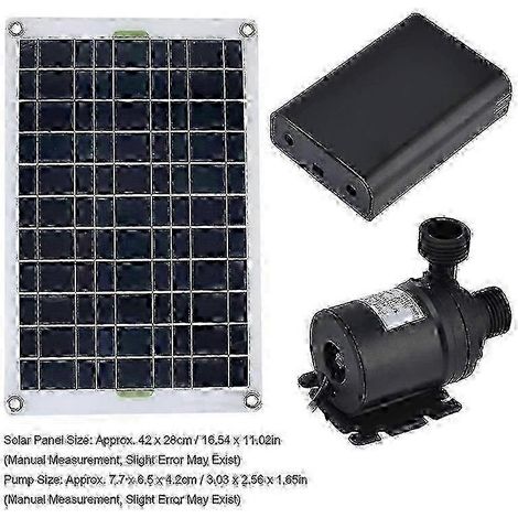 Pompe à eau solaire 50W, 800L/H, pompe de fontaine solaire DC12V, faible bruit, convient aux jardins, fontaines domestiques, autoroutes. (1/4)