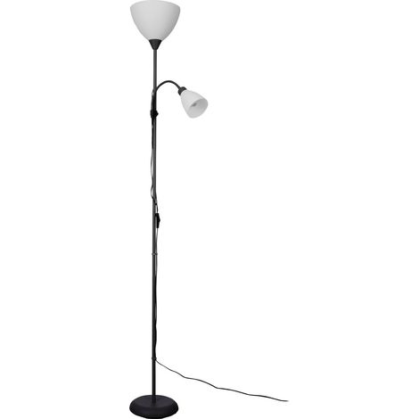 Eglo Stehleuchte Montanini-E schwarz weiß 176 x 22,5 cm E27 E14 Lampen