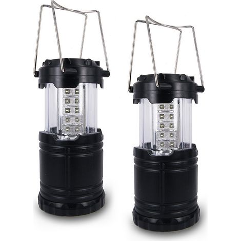 Lampe De Camping Télescopique - 190 Lumen - Angle De Diffusion 360° - Résistante Aux Éclaboussures IPX4 - Alimentée Par 3 Piles AA - Lot De 2 (1/5)