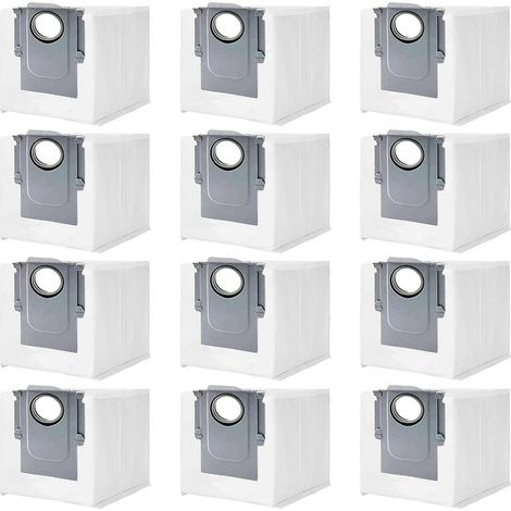 Lot de 12 sacs pour aspirateur compatibles avec le 360 Botslab S8 + accessoires de rechange pour aspirateur robot (1/2)