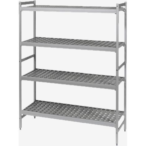 Etagère 4 niveaux Alu L132xP56xH180 - Gilac