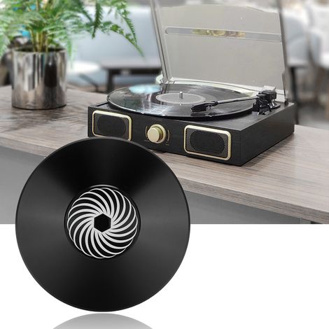 Poids stabilisateur en aluminium pour plateau tourne-disque - Disque vinyle noir