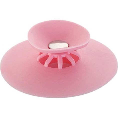 Abflussstoppventil aus weichem Silikon, Spülbeckensieb, Abfallbehälter, Wasserfilter, rosa (1/5)