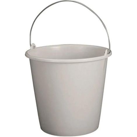 Secchio domestico grigio maculato in alluminio e plastica 8 litri
