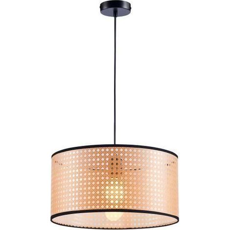 Suspension pour abat-jour liseré - D 40 x H 140 cm - Noir - Livraison gratuite (1/5)