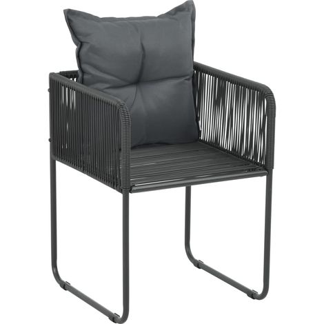 Maison Exclusive - Gartenstühle 4 Stk. mit Kissen Poly Rattan Sch