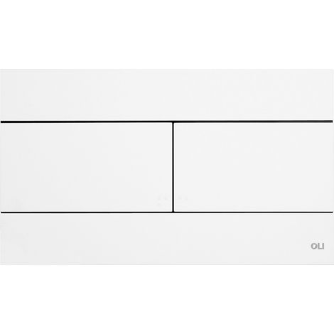 Placca di comando Oli Slim Dual bianco 25,5 cm in ABS con doppio scarico (1/2)