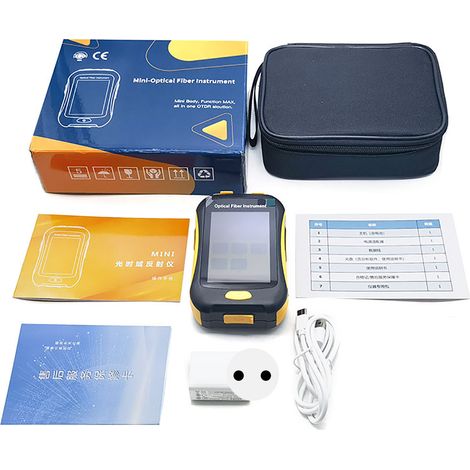 Testeur de fibre optique OTDR, 1550 nm, réflectomètre optique temporel, écran tactile LCD 3,5 pouces, localisateur de défauts, 110–220 V, prise européenne (1/5)