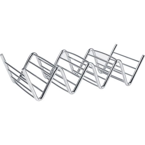 Praktischer Taco-Halter aus Edelstahl in Wellenform, für harte Tacos. (1/5)