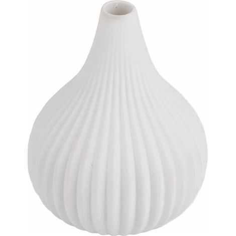 Vase céramique moderne pour bureau ou salon – petit format blanc minimaliste, décoration intérieure élégante et fonctionnelle (1/5)