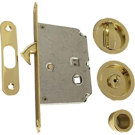 Cerradura de la puerta KLOSE besser A Condamnation Knob A Fleur de la porte Polished Brass .