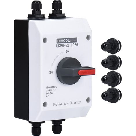 DC Trennschalter Leistungsschalter IP65 Wasserdicht 32a 1200V PV Combiner Box For Solaranlage Solarmodul Anlage Solarmodule
