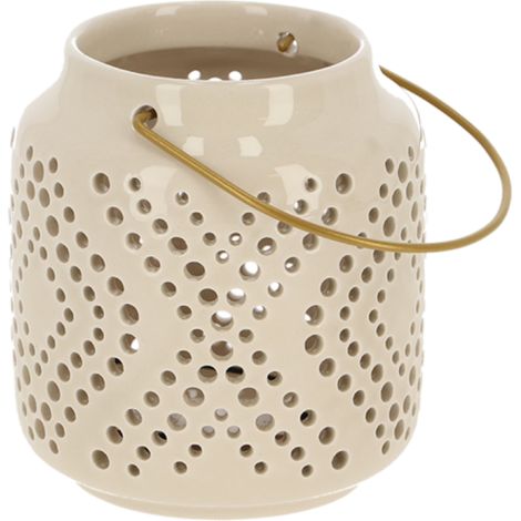 Lanterne "Desert Dream" en terre cuite - Taille S - Beige clair - D 10 cm - Livraison gratuite