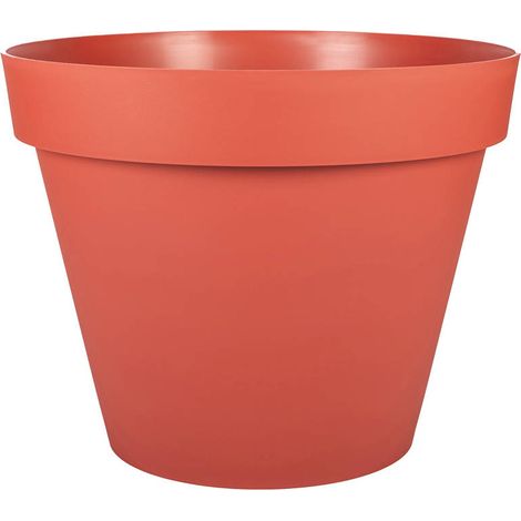 Pot de fleurs rond Toscane Ø 60 x H.47 cm - Orange terre battue - Eda (1/3)