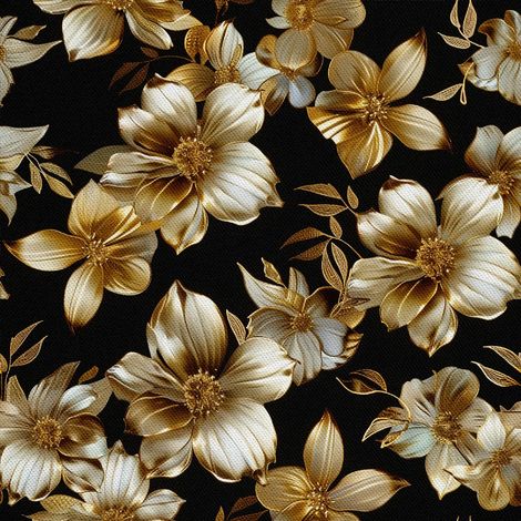 Tissu d'ameublement extérieur Oxford - Motif Fleurs I DX5383 (1/5)