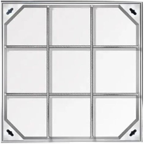 Schachtabdeckung aus Edelstahl, 300 x 300 x 60 mm, unsichtbare quadratische Schachtabdeckung, versenkte Schachtabdeckung mit Rahmen, rostfrei, für den Innen- und Außenbereich (1/5)